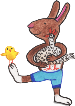 illustration-rabbit-n-chicken