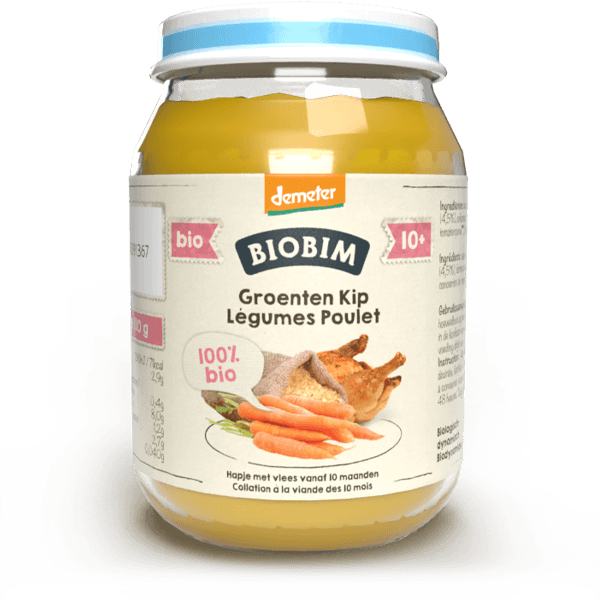 Collation pour bébés biologique avec viande - Légumes Poulet